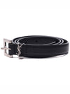 Men's Monogram Grain Belt Black - SAINT LAURENT - BALAAN 4