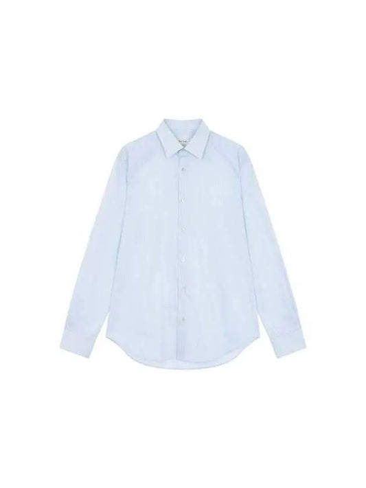 slim fit striped shirt light blue - PAUL SMITH - BALAAN 1