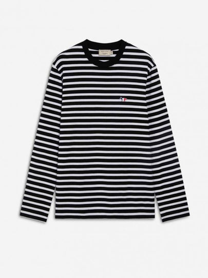 Fox Logo Stripe Long Sleeve T-Shirt White Black - MAISON KITSUNE - BALAAN 2