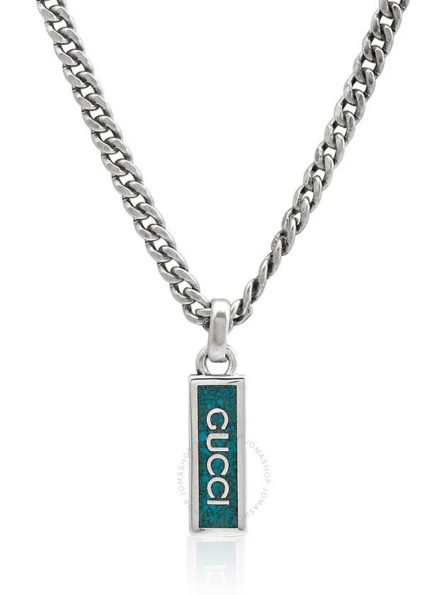 Enamel Pendant Necklace Silver YBB678714001 - GUCCI - BALAAN 4