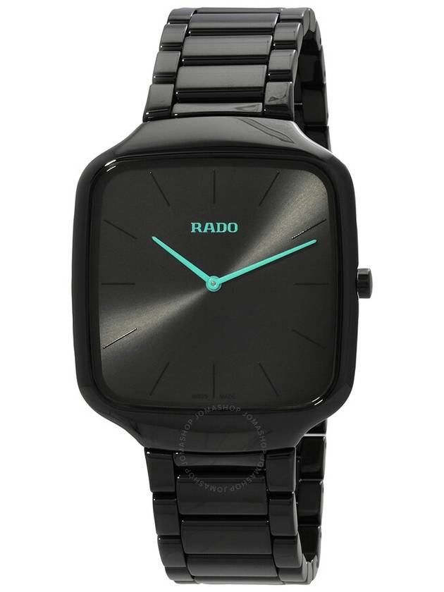 Rado True Square Thinline Quartz Black Dial Unisex Watch R27054152 - RADO - BALAAN 1