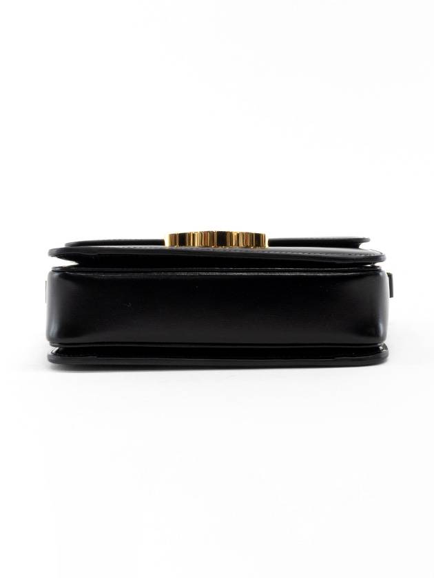 Teen Triomphe Shiny Calfskin Cross Bag Black - CELINE - BALAAN 7