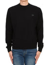 Face Patch Crew Neck Knit Top Black - ACNE STUDIOS - BALAAN 2