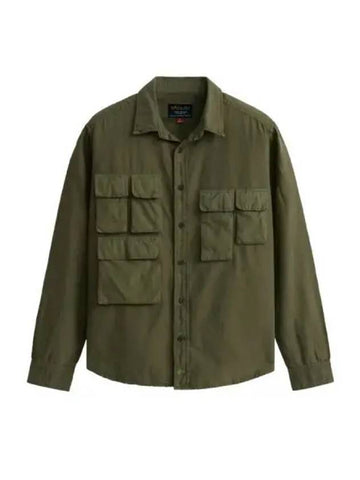 Long Sleeve Multi Pocket Shirt Green - ALPHA INDUSTRIES - BALAAN 1