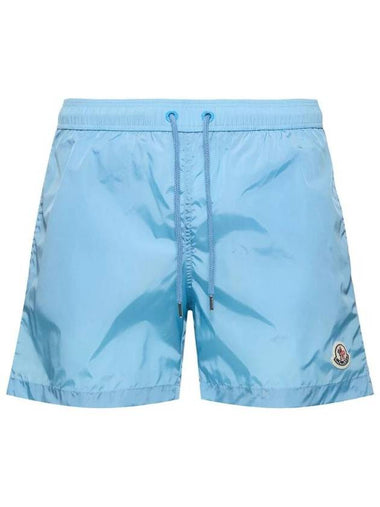 Logo Swim Shorts Blue - MONCLER - BALAAN 1