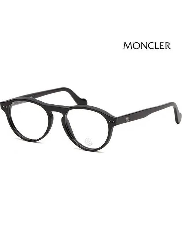 Eyewear Oval Eyeglasses Black - MONCLER - BALAAN 2