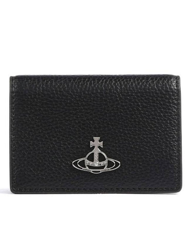 grain card wallet silver logo black - VIVIENNE WESTWOOD - BALAAN 1