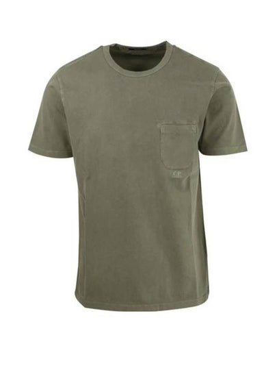 Small Logo Pocket Cotton Short Sleeve T-Shirt Bronze Green - CP COMPANY - BALAAN 2