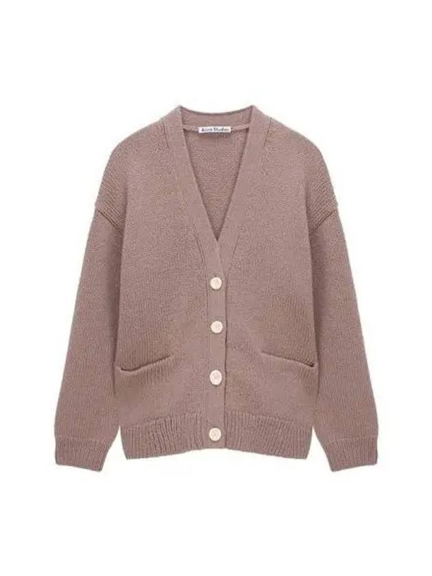 Cardigan wool light brown pink - ACNE STUDIOS - BALAAN 1