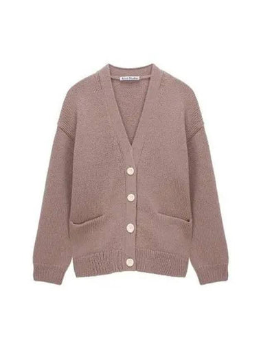 Cardigan wool light brown pink - ACNE STUDIOS - BALAAN 1