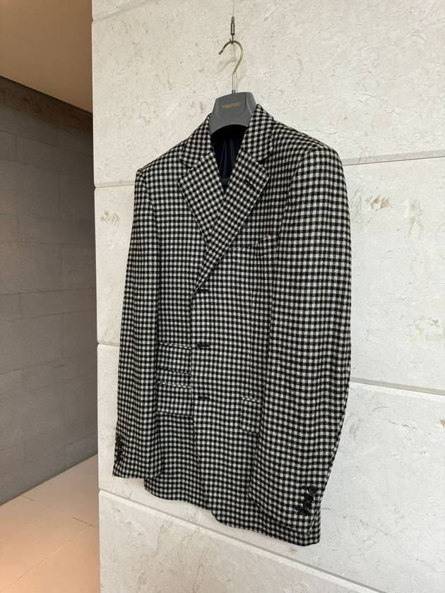 Tailored camel wool check pattern blazer jacket 48 - TOM FORD - BALAAN 2