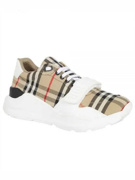 Vintage Check Suede Leather Sneakers Archive Beige - BURBERRY - BALAAN 2