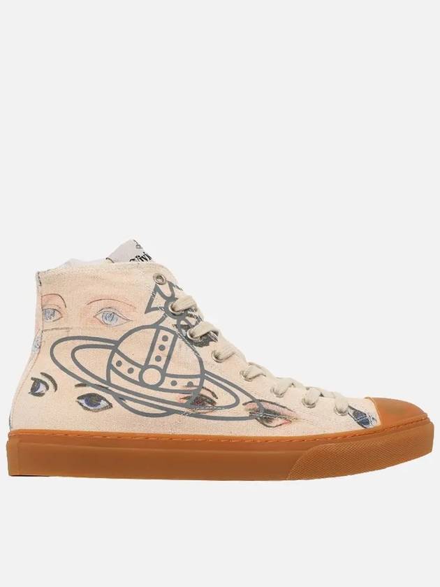 ORB Print High Top Sneakers Beige - VIVIENNE WESTWOOD - BALAAN 4