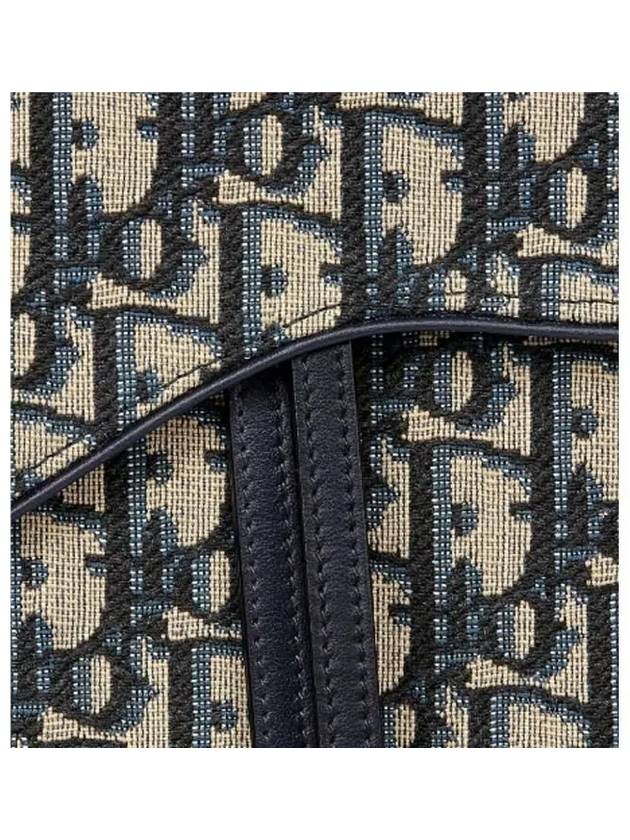 Saddle Pouch Blue  Oblique Jacquard - DIOR - BALAAN 7