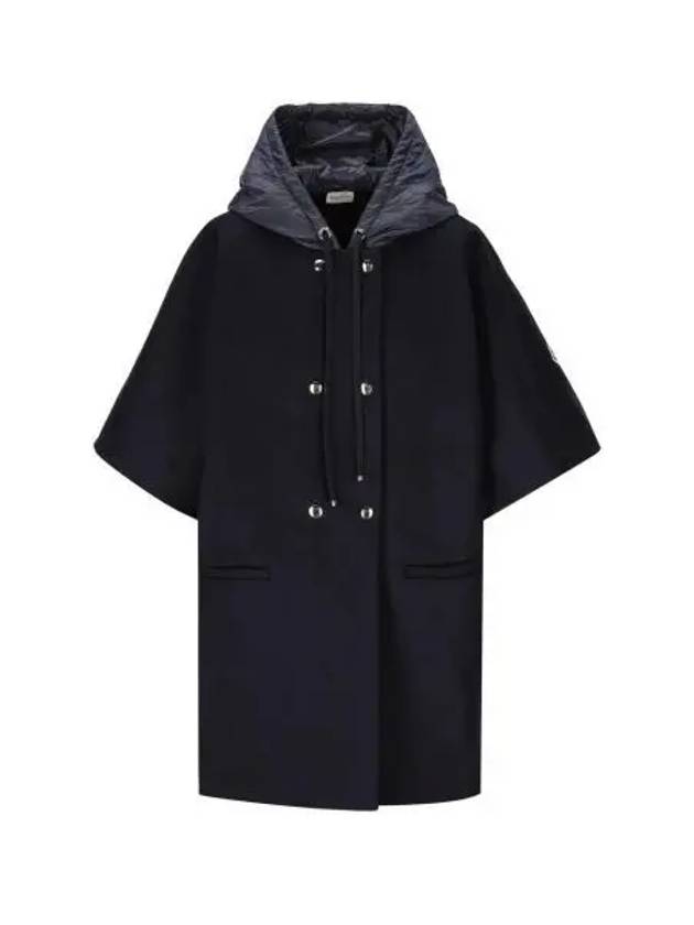 Mantella Hooded Cape Navy - MONCLER - BALAAN 2