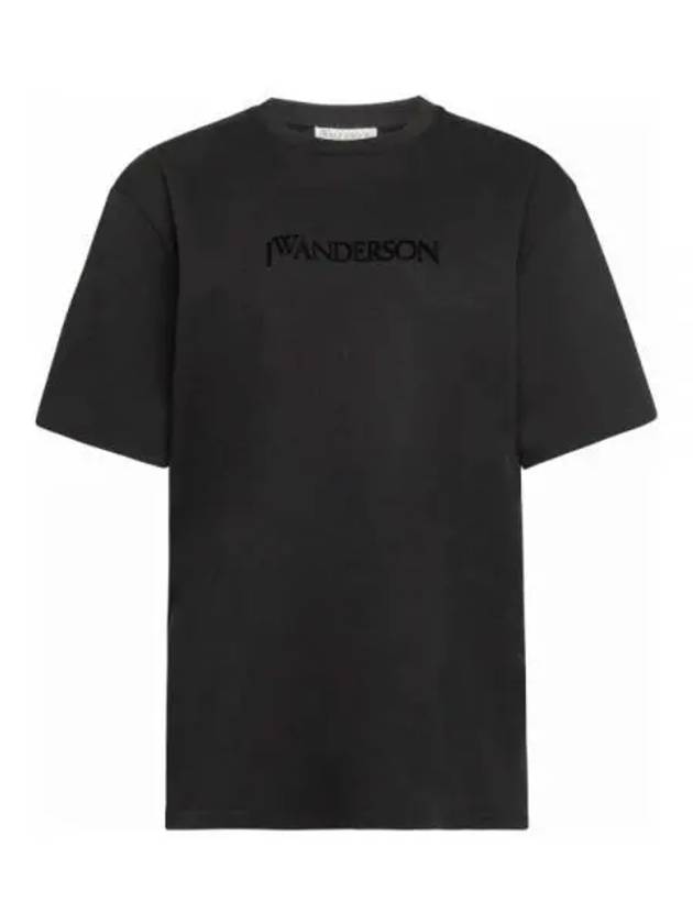 Embroidered Logo Short Sleeve T-Shirt Black - JW ANDERSON - BALAAN 2