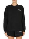 Embroidered Logo Cotton Sweatshirt Black - GANNI - BALAAN 3