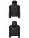 1A00045 54A81 999 EBRE Evre Logo Patch Hooded Down Short Padded Black Women s Jacket TSH - MONCLER - BALAAN 4