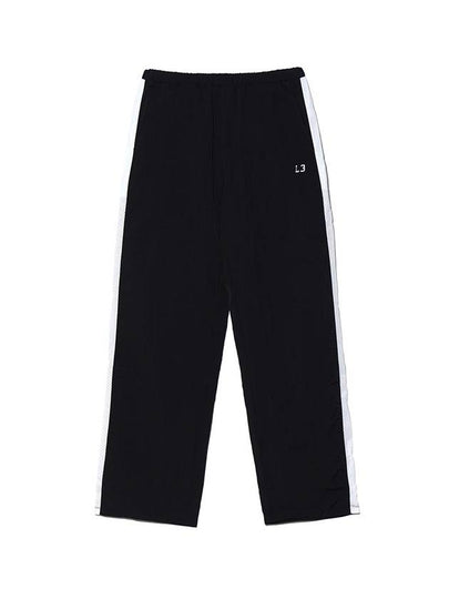 Side Mesh Nylon Track Pants Black - LMN3011 - BALAAN 2