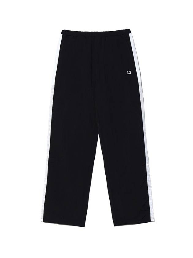 Side Mesh Nylon Track Pants Black - LMN3011 - BALAAN 1