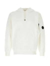 Diagonal Raised Fleece Half Zipped Sweatshirt Gauze White - CP COMPANY - BALAAN 2