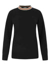 Tilda Cashmere Knit Top Black - BURBERRY - BALAAN.