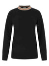 Cashmere Knit Top Black - BURBERRY - BALAAN 1