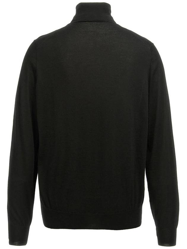 Cashmere Silk Mock Neck Knit Top Black - BRUNELLO CUCINELLI - BALAAN 3