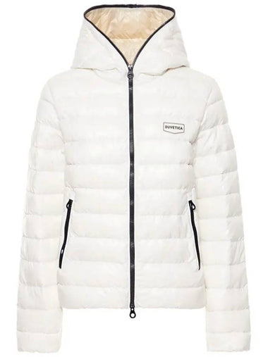 TRIZIA Hooded Padded Jacket White VDDJ00325K0001 WHS - DUVETICA - BALAAN 1