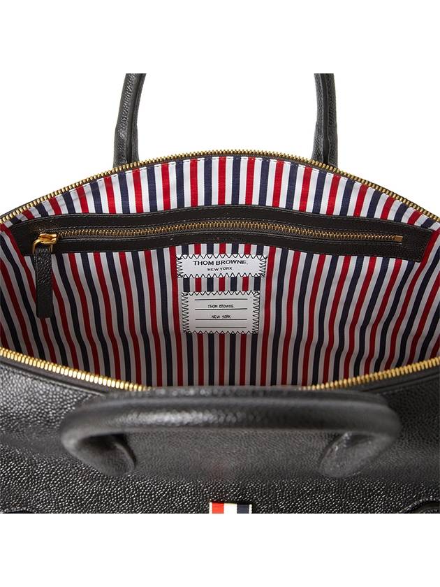 Pebble Grain Medium Duffel Bag Black - THOM BROWNE - BALAAN 10