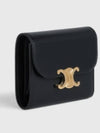 Triomphe Small Half Wallet Black - CELINE - BALAAN 3