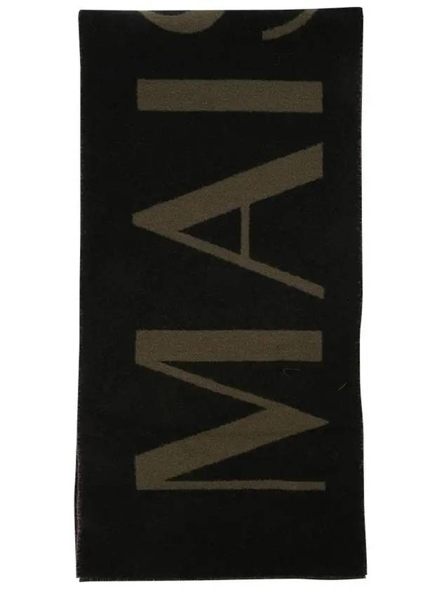 Men's Jacquard Wine Series Black Scarf JU06244WA0007 WLB - MAISON KITSUNE - BALAAN 3