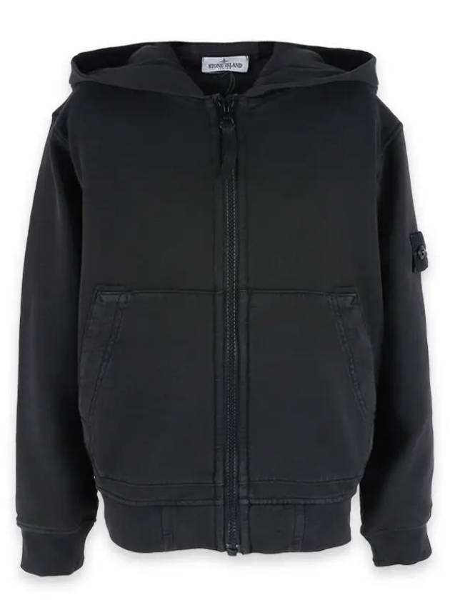 Stone Kids Waffen Patch Hood Zip up Black 761660740 V0029 - STONE ISLAND - BALAAN 2