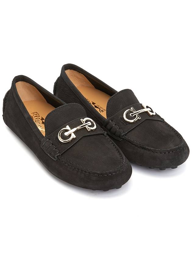 Gancini Driving Shoes Black - SALVATORE FERRAGAMO - BALAAN 4