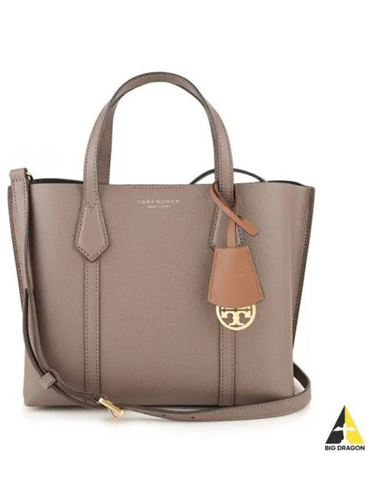 Perry Triple Compartment Small Tote Bag Dark Beige - TORY BURCH - BALAAN 2