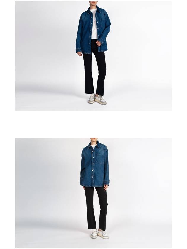 De Coeur Oversized Long Sleeve Shirt Blue - AMI - BALAAN 9