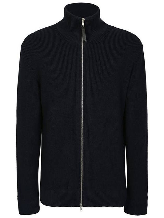 Stitch Knit High Neck Full Zip Up Cardigan Navy - MAISON MARGIELA - BALAAN 2