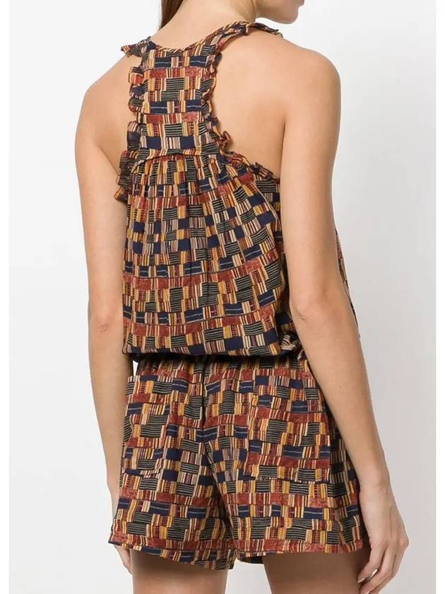 11Th Anniversary Pattern Jumpsuit Brown - ISABEL MARANT - BALAAN 4