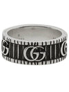 GG Marmont Silver Ring with Bouble G Detail - GUCCI - BALAAN 4