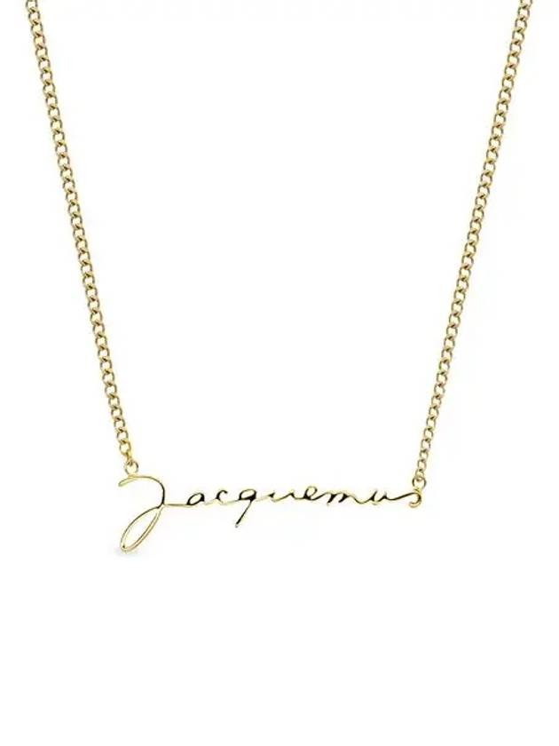 La Chain Signature Logo Chain Necklace Gold - JACQUEMUS - BALAAN 3