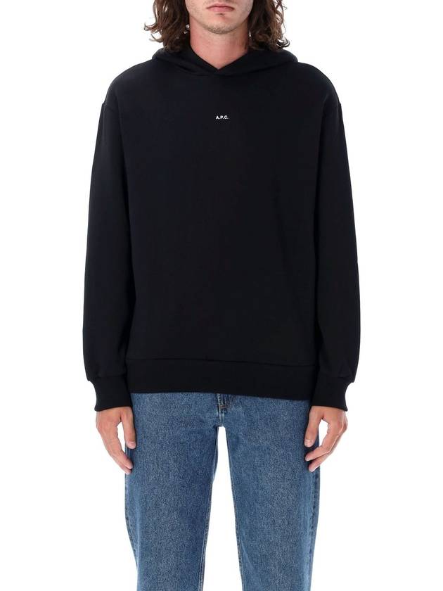 Boxy Micro Logo Hoodie Black - A.P.C. - BALAAN 2