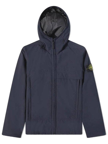 Men's Soft Shell Pure Insulation Technology Primaloft Hooded Jacket Navy - STONE ISLAND - BALAAN 1