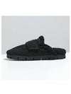 Shearling Sabots Slippers Black - PRADA - BALAAN 4