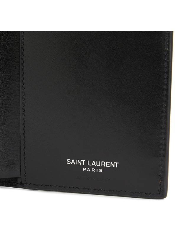 Men's Silver Monogram Fold Half Wallet Black - SAINT LAURENT - BALAAN 8