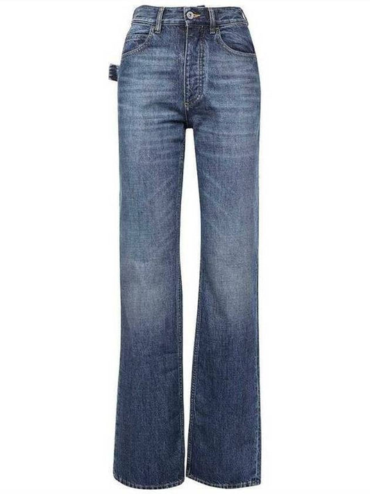 Original medium washed denim straight jeans - BOTTEGA VENETA - BALAAN 2