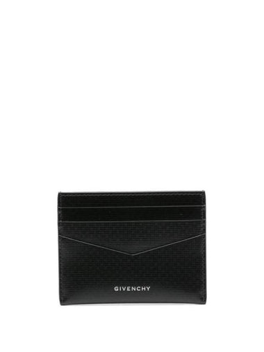 Logo Leather Card Wallet Black - GIVENCHY - BALAAN 1