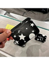 Logo Star Print Leather Card Wallet Black - BALENCIAGA - BALAAN 4