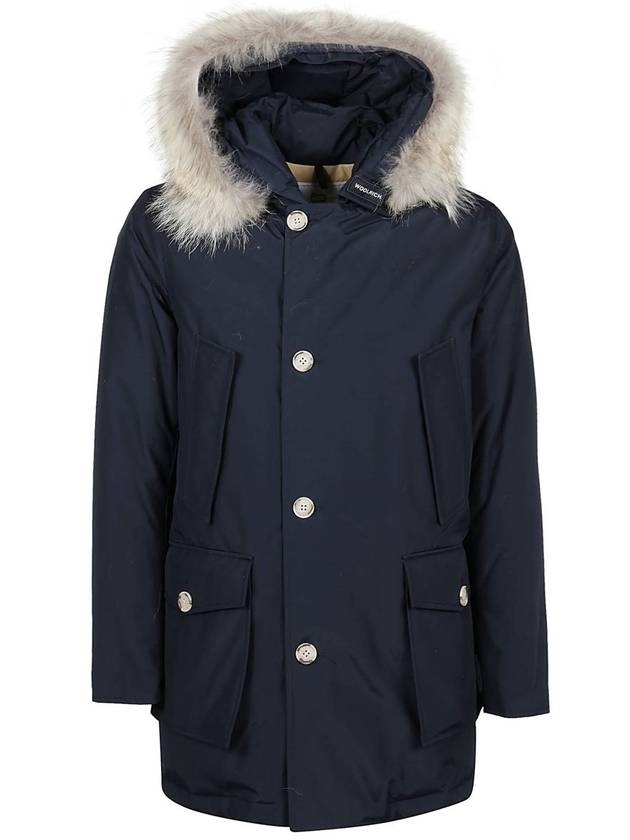 Arctic Detachable Fur Parka Melton Blue - WOOLRICH - BALAAN 2