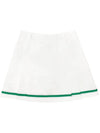 Women's Pleated Skirt White Green - MONBIRDIE GOLF - BALAAN 4