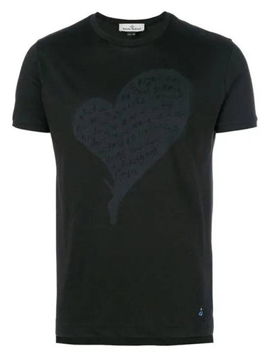 Vivien ORB logo heart printing short sleeve t shirt S25GC0384 900 - VIVIENNE WESTWOOD - BALAAN 1